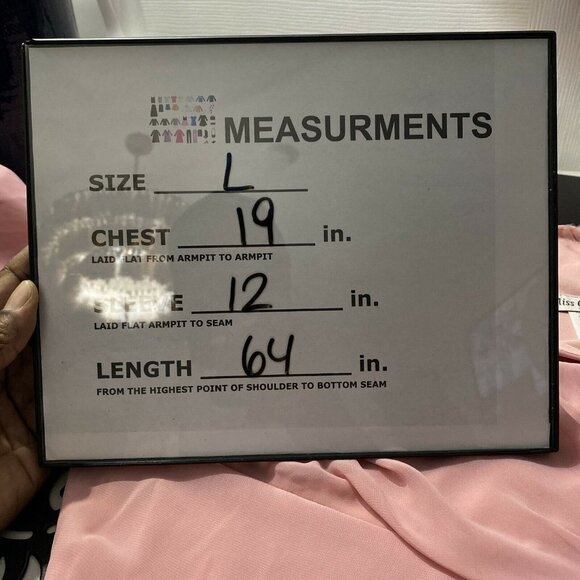 Miss Cristina Women's Faux Wrap Dress‎ Pink Pleated V Neck 3/4 Sleeve Zip SZ L - Picture 6 of 6